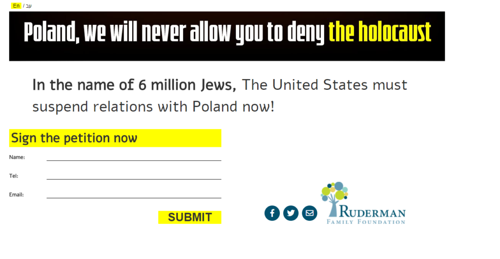 Evreii Cor ca SUA Să Rupă Legăturile cu Polonia Fiindcă Au Îndrăznit Să Spună Adevărul