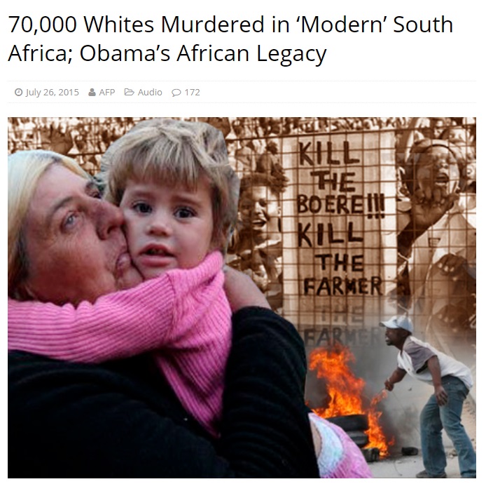 Africa de Sud Genocidul Albilor
