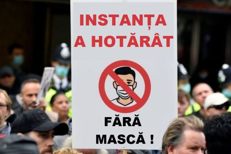 FĂRĂ MASCĂ! Curtea de Apel București a decis că impunerea purtării măștilor în spațiile publice deschise este ILEGALĂ
