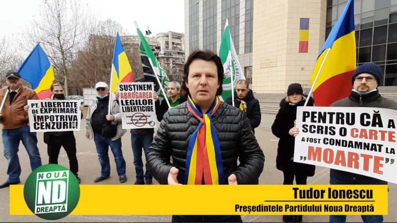  Protest împotriva legilor liberticide organizat de Noua Dreaptă