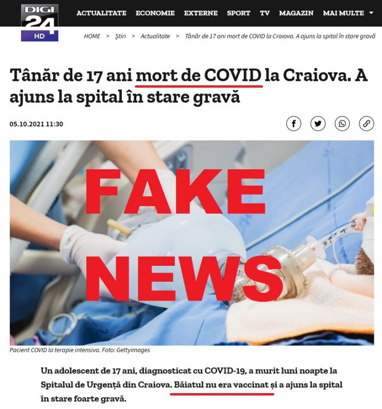 Copil de 17 ani infectat și decedat după vaccinul PFIZER - Presa mincinoasă l-a declarat mort de Covid și NEVACCINAT