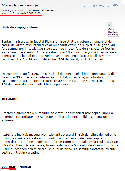Cum se înfricoșează populația - Aceleași știri alarmiste despre viroze respiratorii au apărut în fiecare an până în 2020 de când i se spune Covid 19