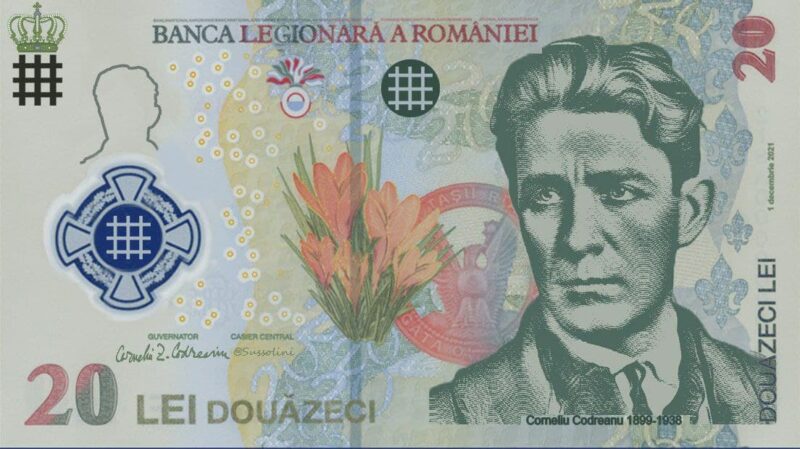 Chipul lui Corneliu Zelea Codreanu pe noua bancnotă lansată de 1 decembrie