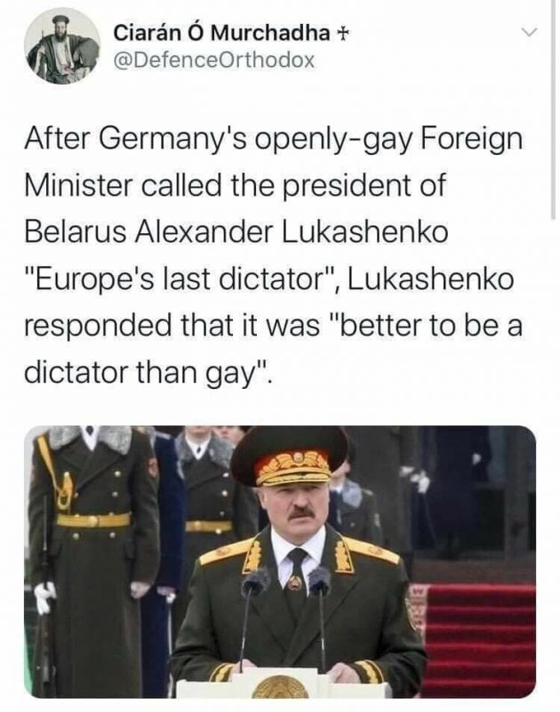Lukashenko acuzat că este "ultimul dictator al Europei" răspunde: "Mai bine dictator decât gay"