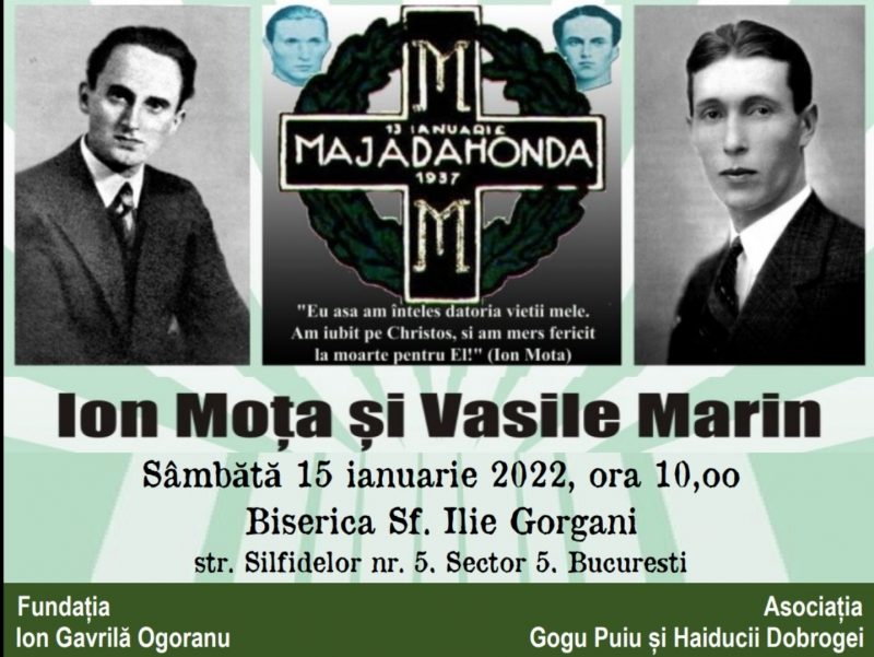 EVENIMENT pe 15 ianuarie în București: Comemorarea martirilor Ion Moța și Vasile Marin