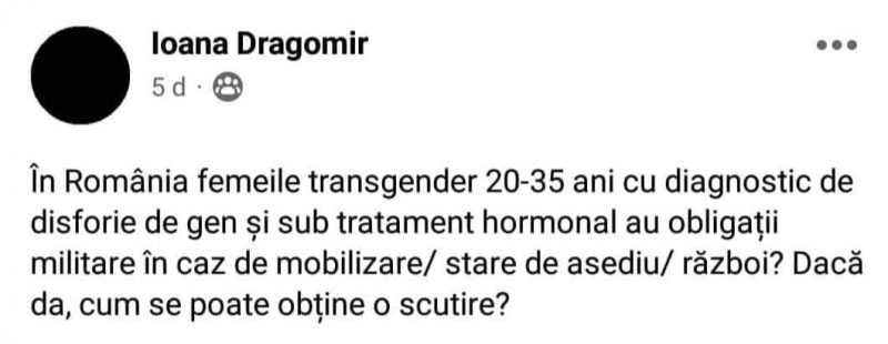 Tranilăii din România sunt panicați că vor fi recrutați în război
