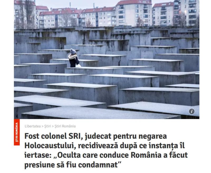Site-ul Libertatea îl vrea pe Vasile Zărnescu la închisoare pentru delict de opinie și denigrează "publicatia cu viziuni extremiste" Incorect Politic