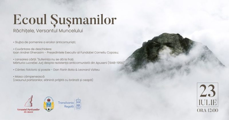 Pomenirea eroilor anticomuniști la Cluj pe 23 iulie 2022