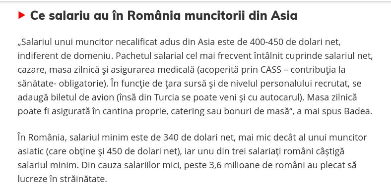 Vă plătesc mai puțin decât pe imigranți. Vor să plecați din țără