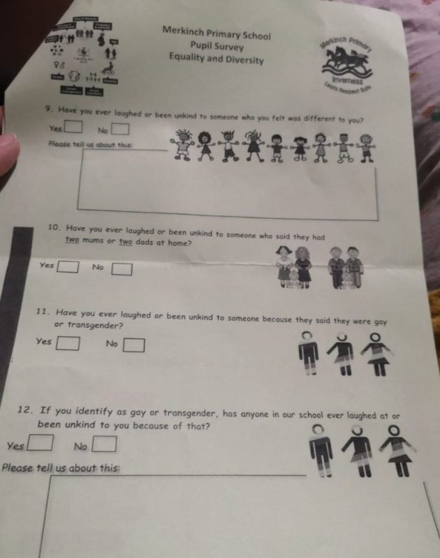 Formular despre identitatea sexuală și de gen pentru elevii școlilor din occident 