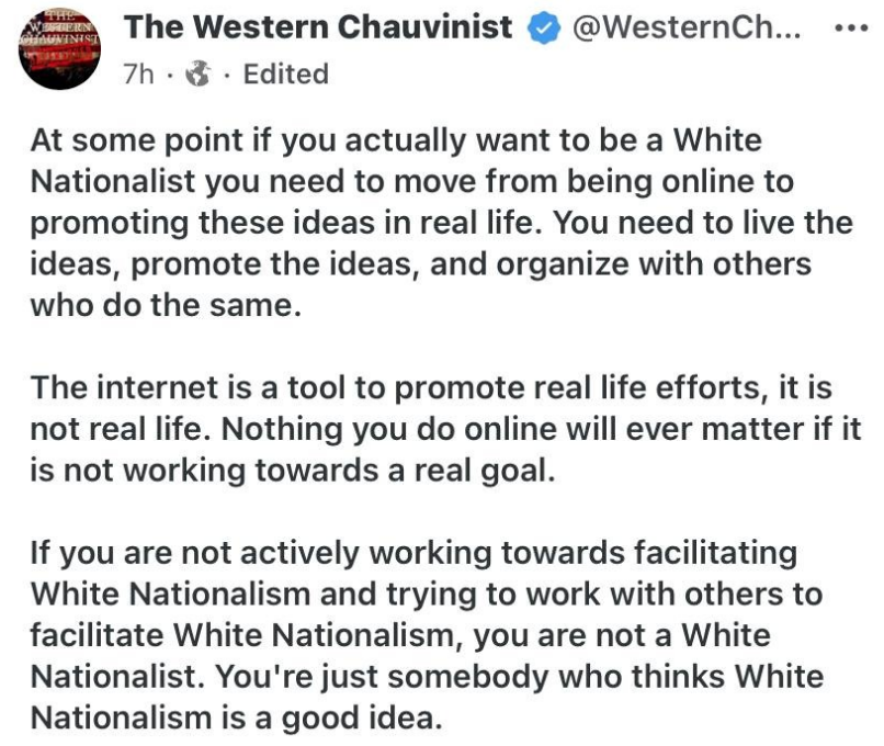 Fii un naționalist în viața reală nu doar online